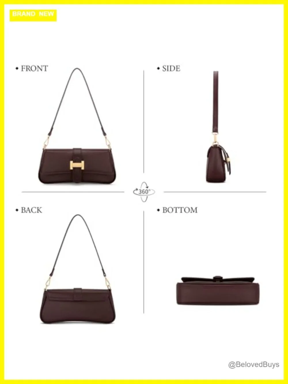 PU leather hobo shoulder bag with chain and leather straps